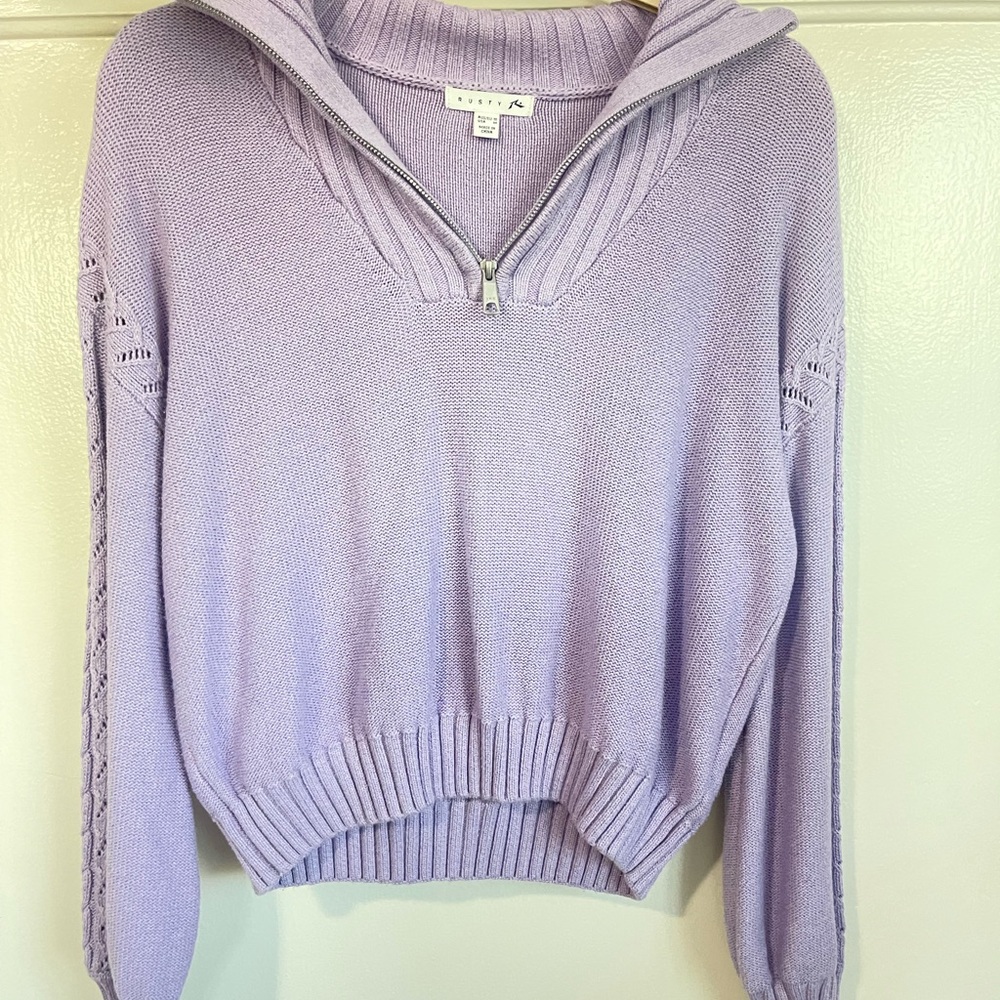Rusty Purple Crew Neck Sweater